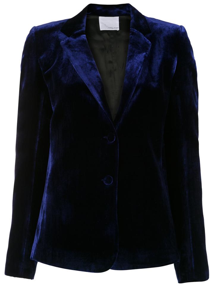 Nk Silk Velvet Blazer - Blue
