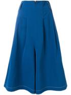 Mrz Cropped Flared Trousers - Blue