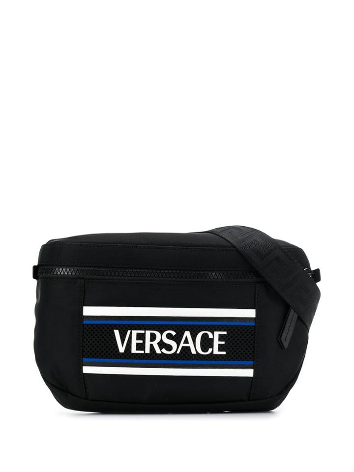 Versace Contrast Logo Belt Bag - Black