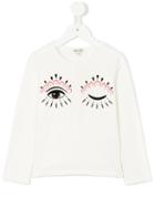 Kenzo Kids - Winking Eye Print T-shirt - Kids - Cotton/spandex/elastane - 10 Yrs, White