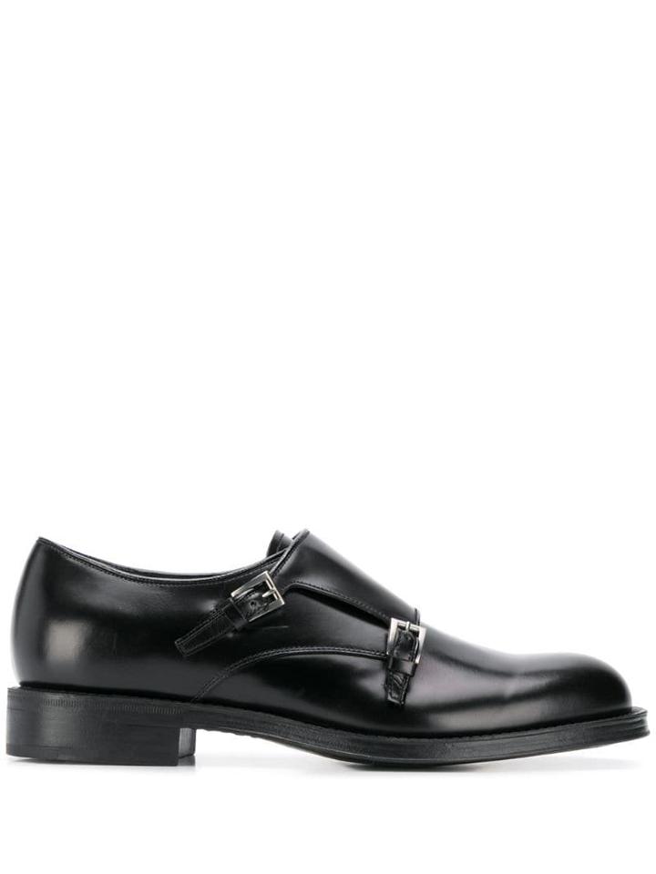 Prada Buckled Oxford Shoes - Black