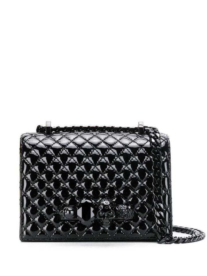 Alexander Mcqueen Skull Quilted Crossbody Bag - Black