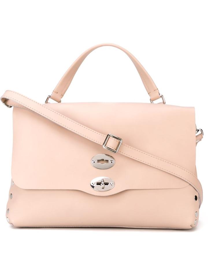 Zanellato Postina Satchel, Women's, Pink/purple, Leather