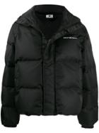 Daily Paper Logo Puffer Jacket - Black