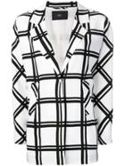 Steffen Schraut Checked Loose Fit Blazer - White
