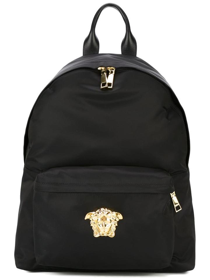 Versace Medusa Backpack, Black, Leather/polyacrylic/polyamide/viscose