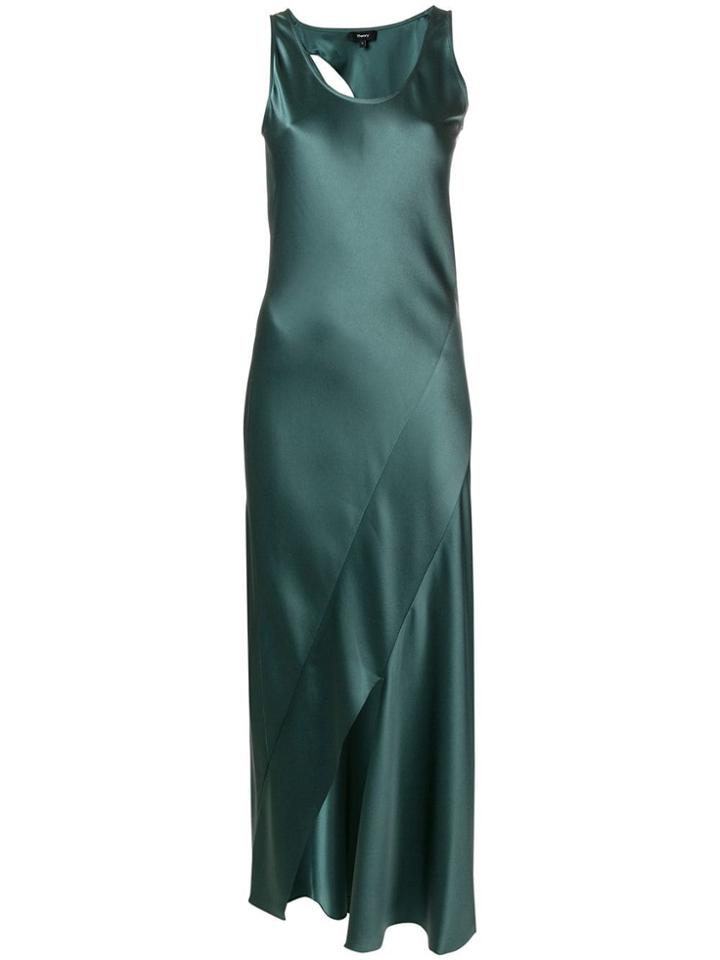 Theory Wrap Front Maxi Dress - Green