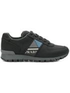 Prada Side Logo Lace-up Sneakers - Black
