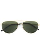 Saint Laurent - 'classic 11' Sunglasses - Unisex - Metal (grey)/glass - 59, Metal/glass