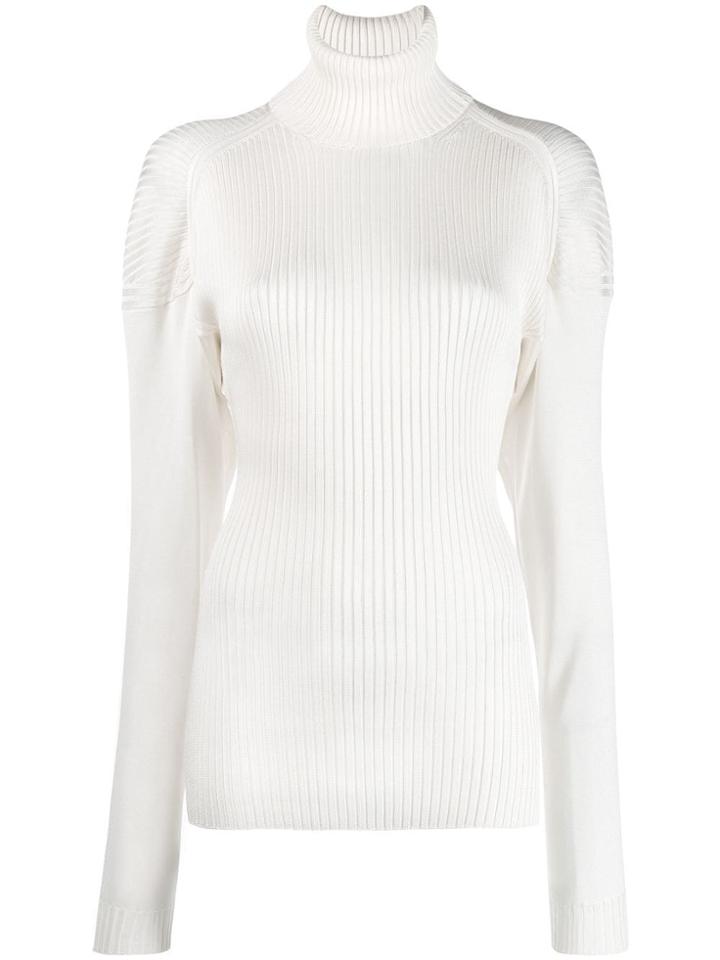 Bottega Veneta Ribbed Turtleneck Jumper - Neutrals