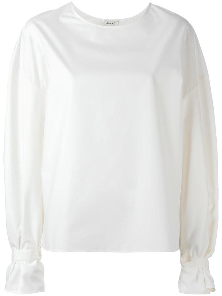 Lemaire Round Neck Sweatshirt, Women's, Size: 36, White, Cotton