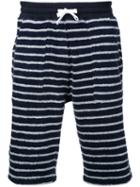 Estnation - Striped Bermuda Shorts - Men - Cotton - L, Blue, Cotton