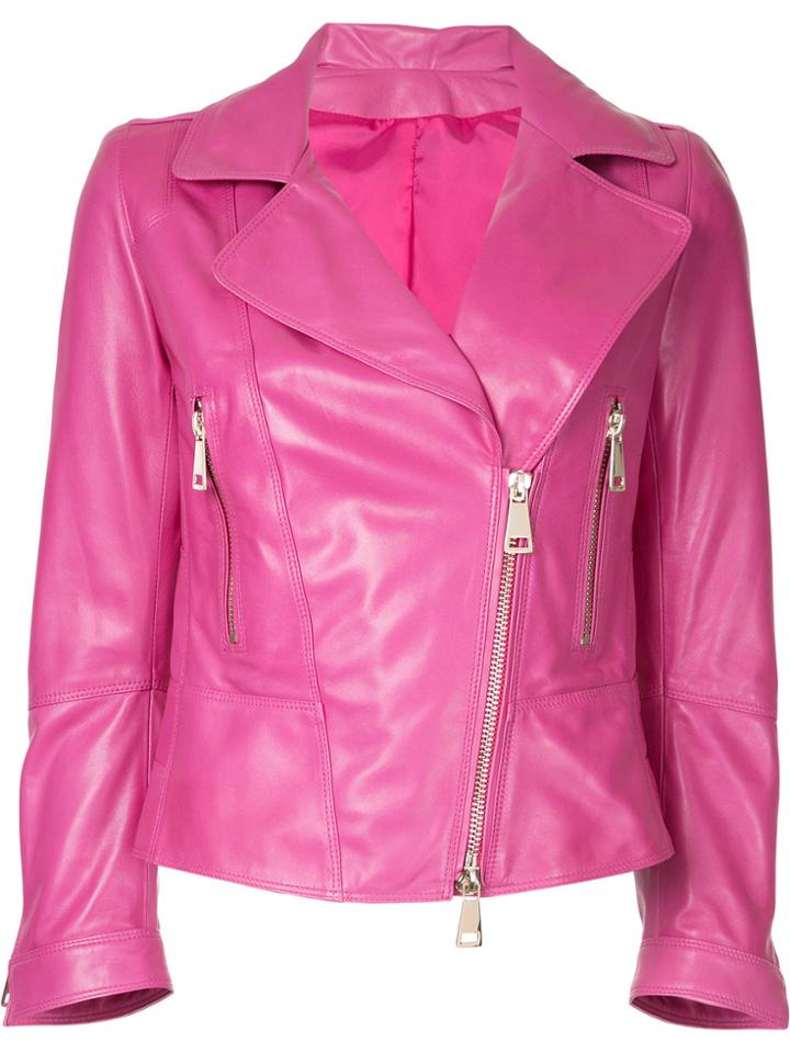 Sylvie Schimmel Classic Biker Jacket - Pink & Purple
