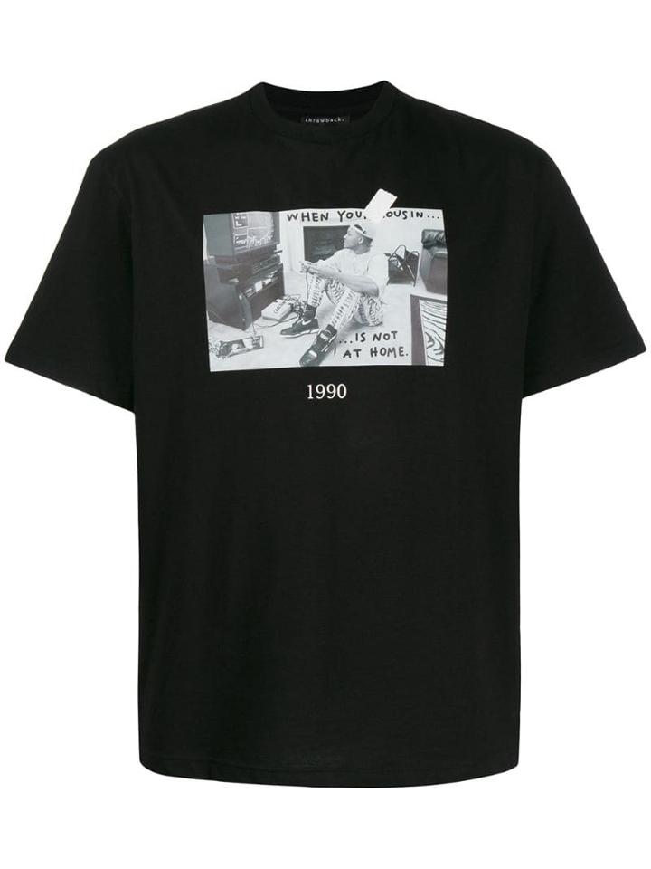 Throwback. Willie Print T-shirt - Black