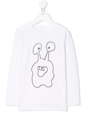Stella Mccartney Kids Funny Faces Patches Top - White
