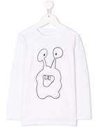 Stella Mccartney Kids Funny Faces Patches Top - White