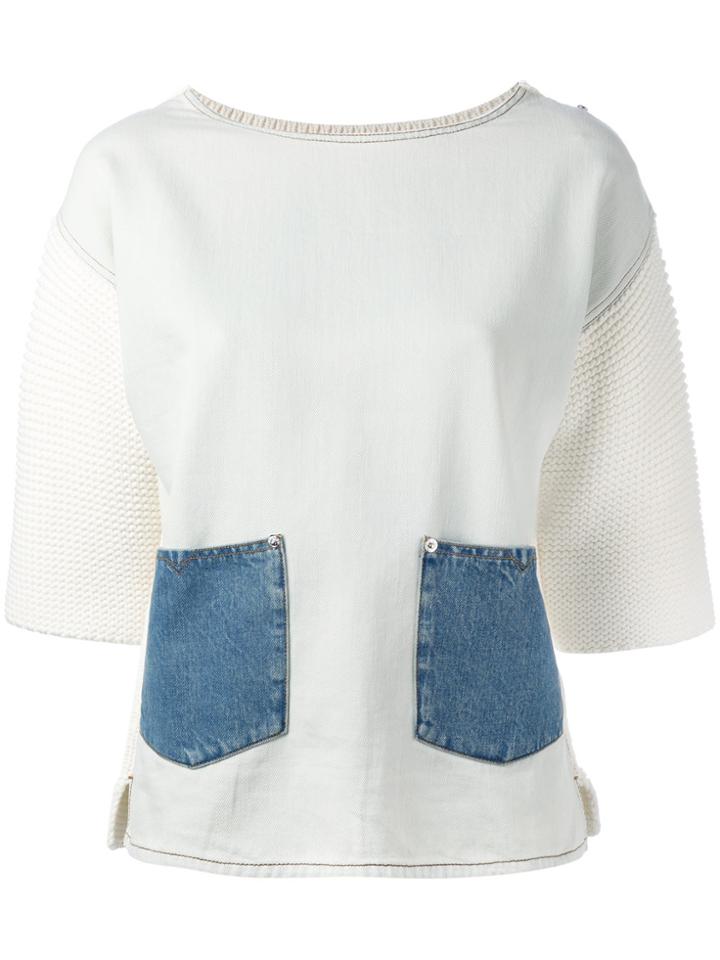 Diesel Denim Pocket Sweatshirt - Nude & Neutrals