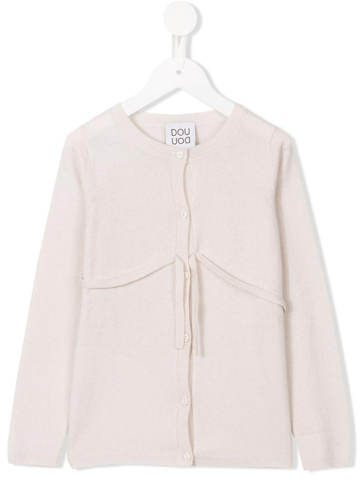 Douuod Kids Round Neck Cardigan, Girl's, Size: 8 Yrs, Nude/neutrals