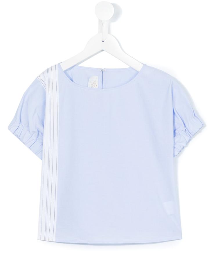Max & Lola Stripe Short Sleeve Top, Girl's, Size: 8 Yrs, Blue