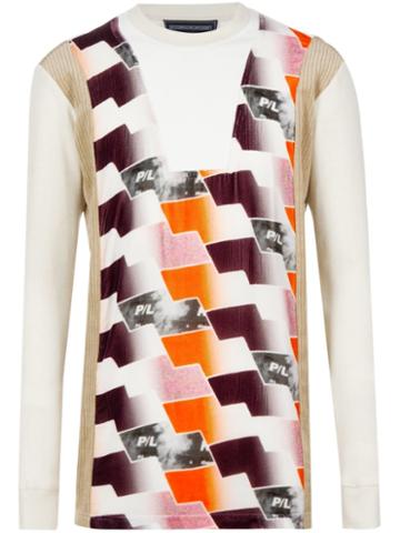Devon Halfnight Leflufy Printed Panel Sweater