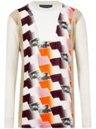 Devon Halfnight Leflufy Printed Panel Sweater