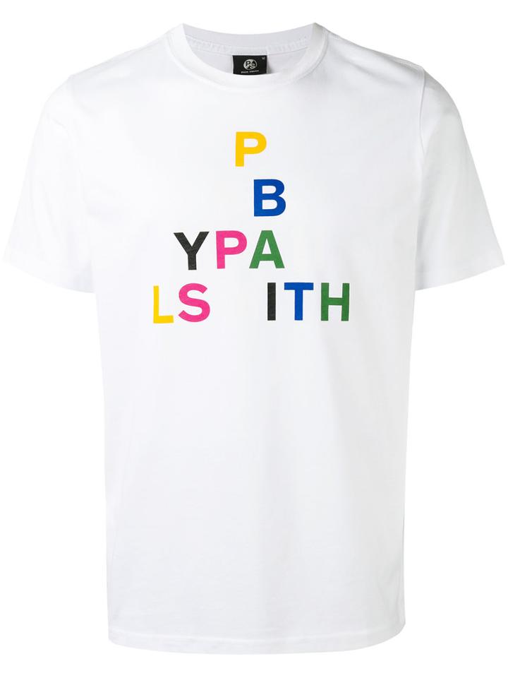 Ps By Paul Smith - Front Print T-shirt - Men - Organic Cotton - Xxl, White, Organic Cotton