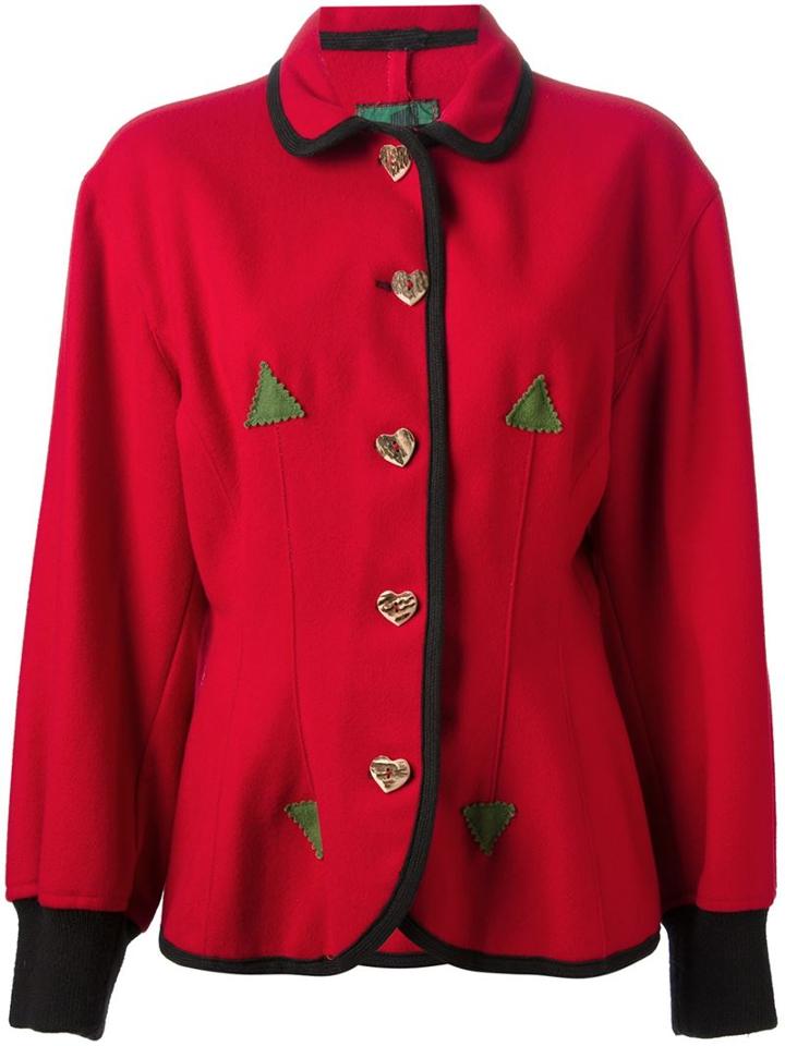 Jean Paul Gaultier Vintage Fitted Jacket, Women's, Size: 46, Red