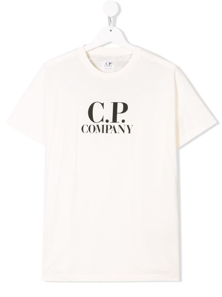 Cp Company Kids Printed T-shirt - White
