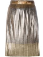 Golden Goose Deluxe Brand Metallic Pleated Skirt