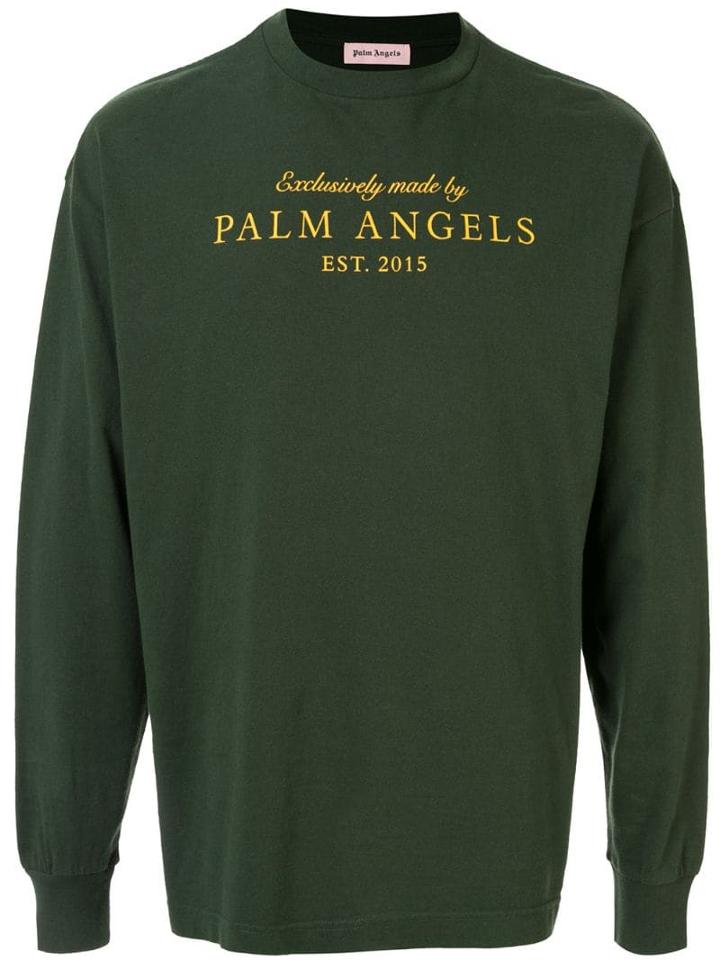 Palm Angels Logo Sweatshirt - Green
