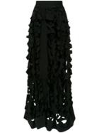 Gloria Coelho Cut Out Pattern Skirt - Black