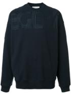Cédric Charlier Embroidered Detail Sweatshirt - Blue