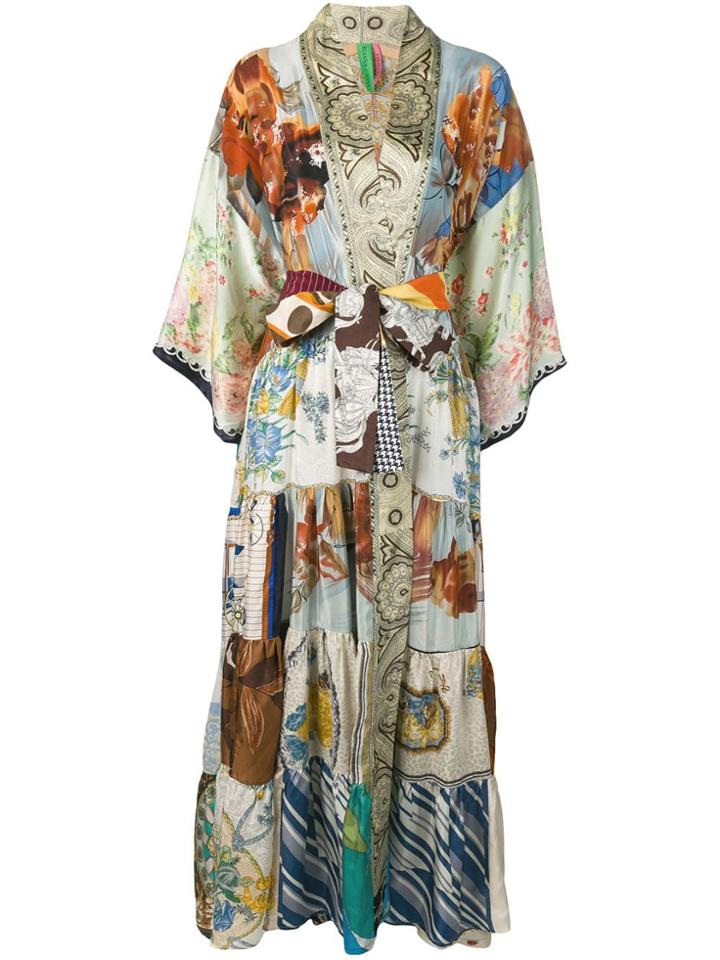 Rianna + Nina Multi-pattern Dress - Neutrals