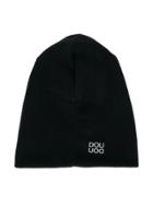 Douuod Kids Embroidered Logo Beanie - Black