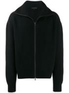 Ann Demeulemeester Zip-up Ribbed Cardigan - Black