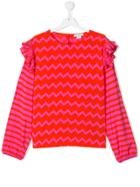 Stella Mccartney Kids Zig-zag Print Blouse - Red