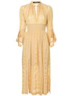 Kitx Tonal Stripe Manderin Dress - Nude & Neutrals