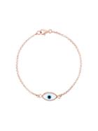 Small Eye Chain Bracelet, Women's, Metallic, Ileana Makri