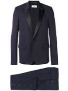 Saint Laurent Peaked Lapel Two Piece Suit - Blue