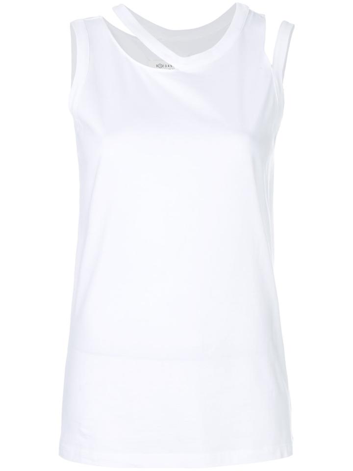 Maison Margiela Splice Detail Tank Top - White