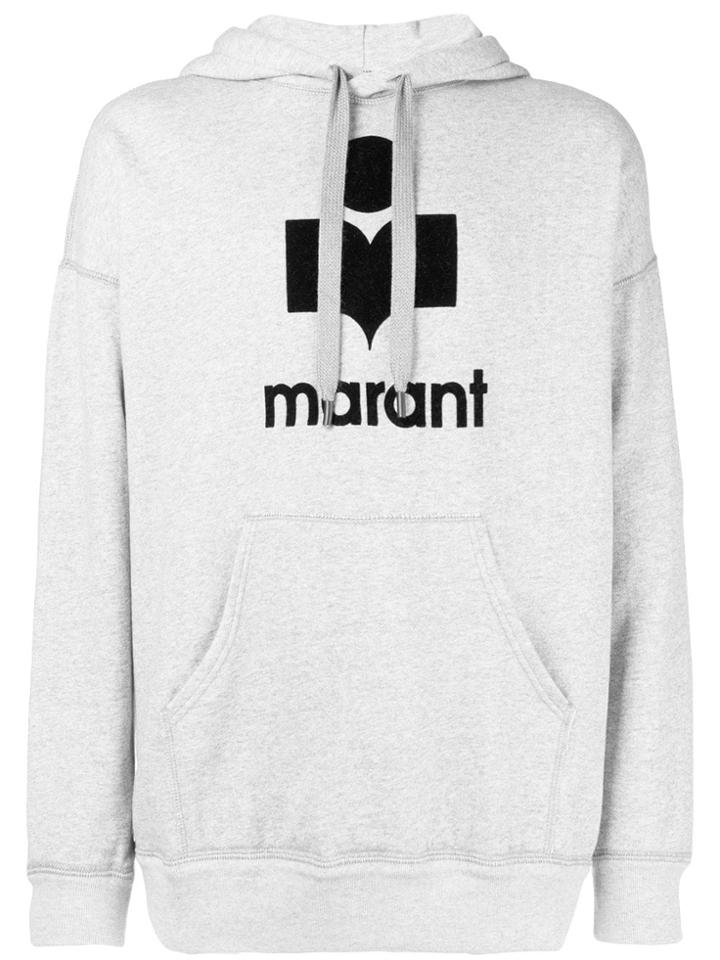 Isabel Marant Logo Hooded Sweatshirt - Grey