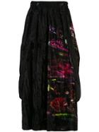 Yohji Yamamoto Floral Print Trousers - Black