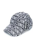 Moschino Kids Teen Logo Print Cap - Black