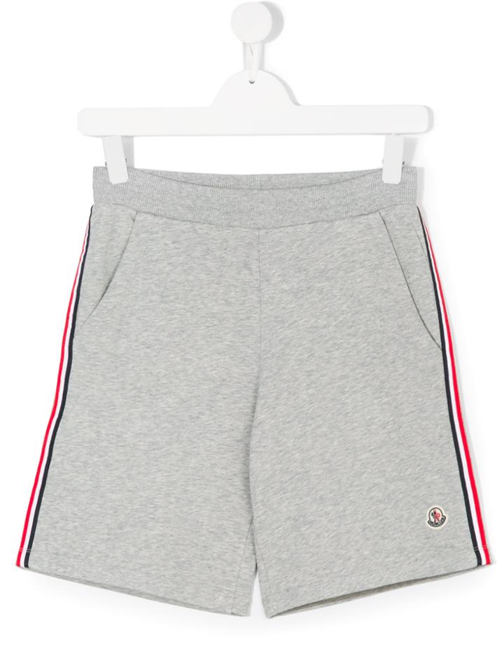 Moncler Kids Side Stripe Shorts - Grey
