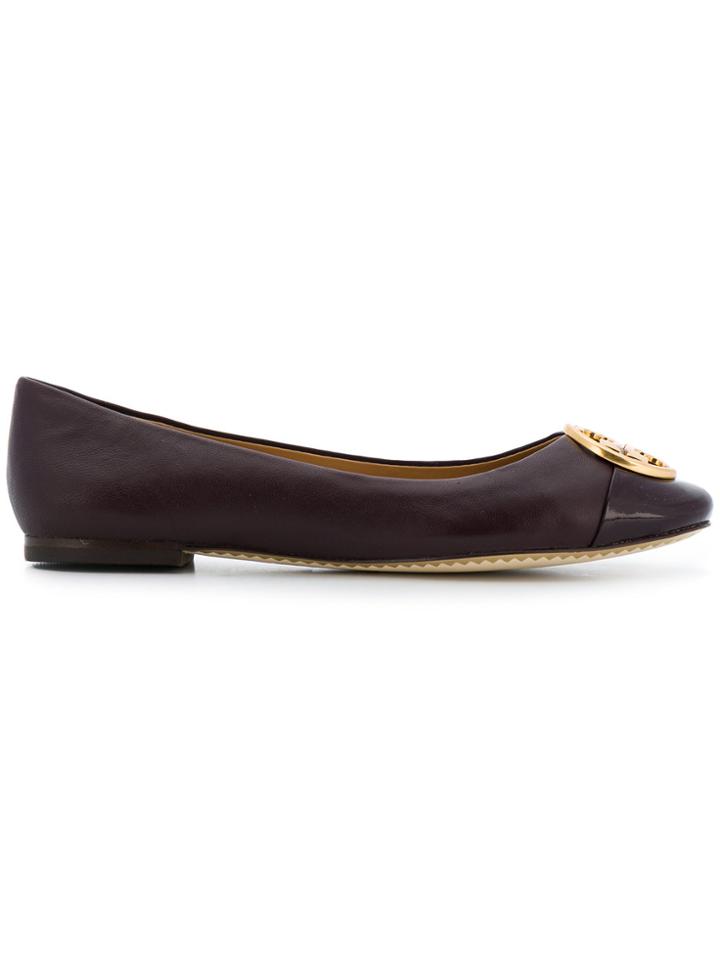 Tory Burch Chelsea Cap-toe Ballet Flats - Red