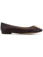 Tory Burch Chelsea Cap-toe Ballet Flats - Red