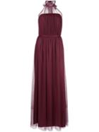 Amsale Halterneck Chiffon Gown - Red