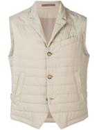 Eleventy Padded Fitted Gilet - Neutrals