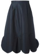 Société Anonyme - Circles Hem Midi Skirt - Women - Cotton/linen/flax - 44, Women's, Blue, Cotton/linen/flax