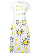 Mira Mikati Sun Print T-shirt Dress - White